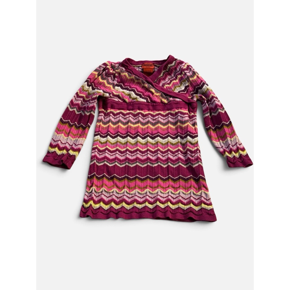 Missoni for Target Zigzag Knit Sweater Dress Baby Girl Pink Boho 18-24M